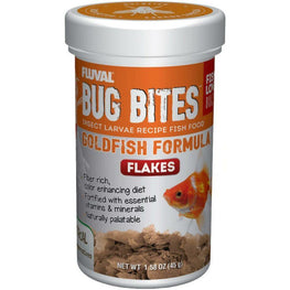 Fluval Aquarium 1.59 oz Fluval Bug Bites Insect Larvae Goldfish Formula Flakes