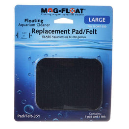 Mag Float Aquarium Replacemet Felt & Pad - 350 Mag Float Replacement Felt and Pad for Glass Mag-Float 350