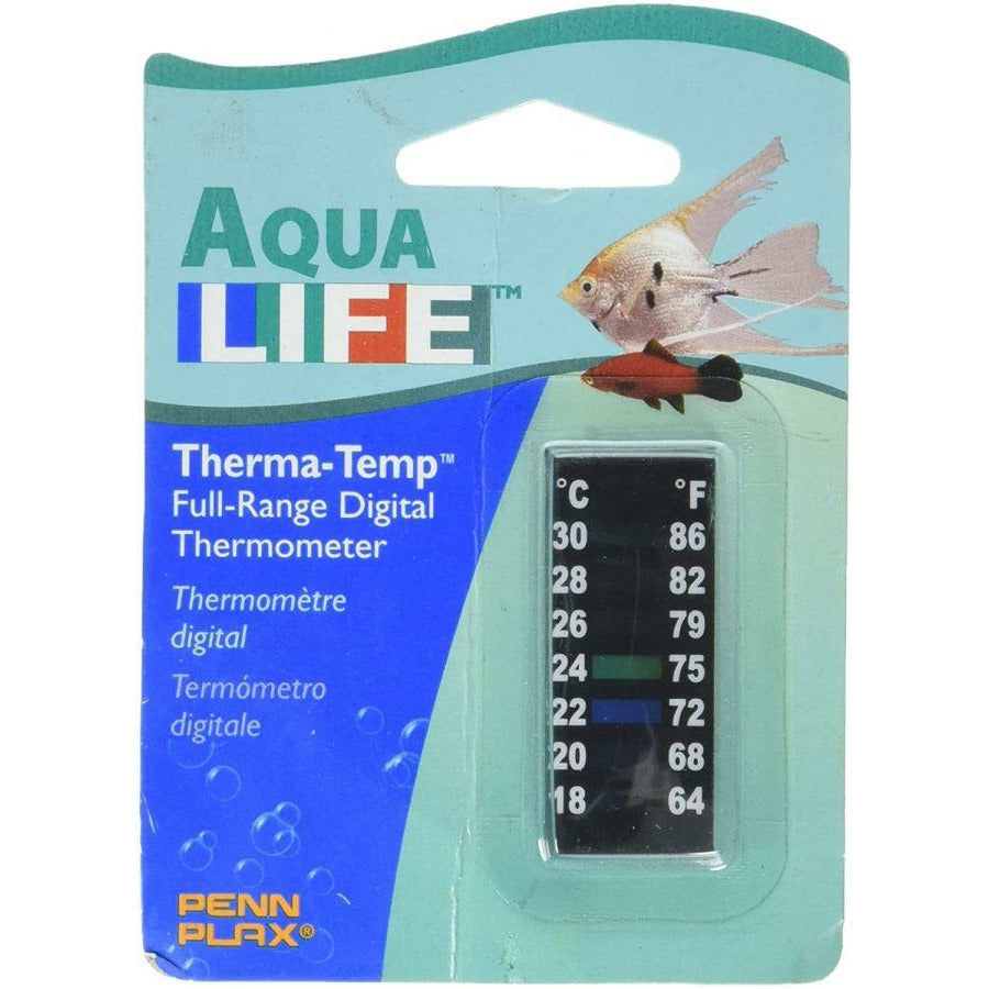 Penn Plax Aquarium 1 count Penn Plax Digital Thermometer Small Strip 2"