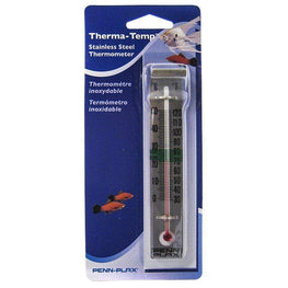 Penn Plax Aquarium Stainless Steel Thermometer Penn Plax Therma-Temp Sainless Steel Thermometer