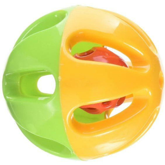 A&E Cage Company Bird 1 count AE Cage Company Happy Beaks Large Round Rattle Foot Toy for Birds 3" Wide
