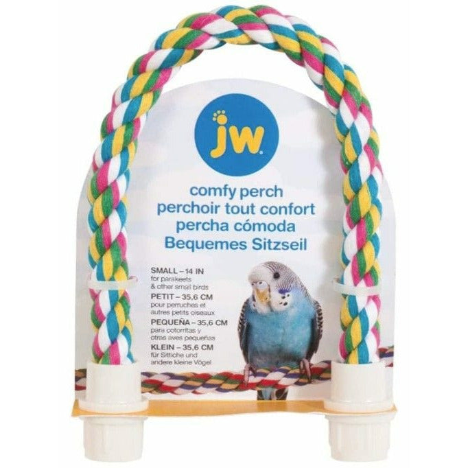 JW Pet Bird Small 1 count JW Pet Flexible Multi-Color Comfy Rope Perch 14"