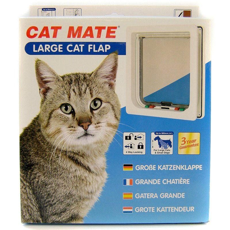Cat Mate Cat 9.5"H x 2.25"W x 11.4"D Cat Mate 4-Way Locking Self Lining Door-Large Cat Small Dog