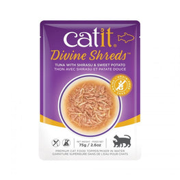 CatIt Cat 2.65 oz Catit Divine Shreds Tuna with Shirasu and Sweet Potato