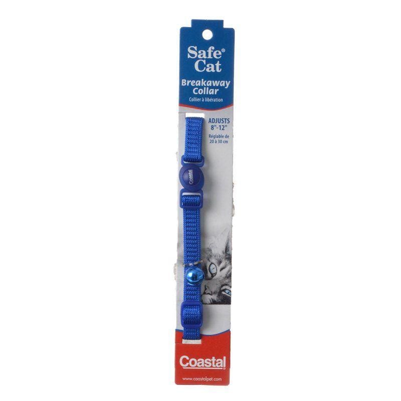 Coastal Pet Cat 8"-12" Neck Coastal Pet Safe Cat Nylon Adjustable Breakaway Collar - Blue