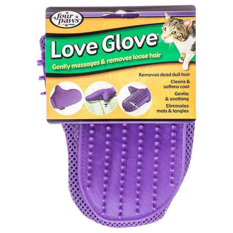 Four Paws Cat One Size Fits All - (9"L x 6.75"W) Four Paws Love Glove Grooming Mitt for Cats