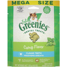 Greenies Cat 4.6 oz Greenies Feline Natural Dental Treats Catnip Flavor