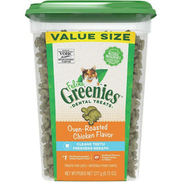 Greenies Cat 9.75 oz Greenies Feline Natural Dental Treats Oven Roasted Chicken Flavor