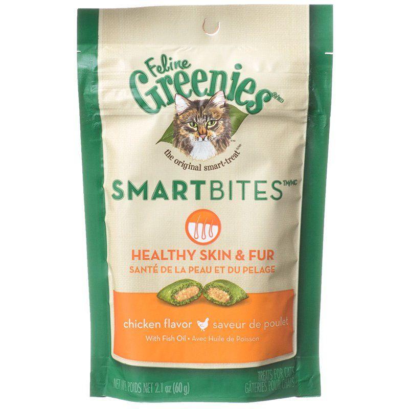 Greenies Cat 2.1 oz Greenies SmartBites Healthy Skin & Fur Chicken Flavor Cat Treats