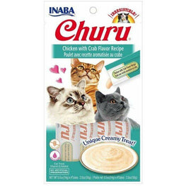 Inaba Cat 4 count Inaba Churu Chicken with Crab Flavor Recipe Creamy Cat Treat