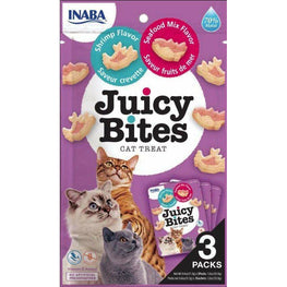 Inaba Cat 3 count Inaba Juicy Bites Cat Treat Shrimp and Seafood Mix Flavor