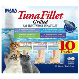 Inaba Cat 10 count Inaba Tuna Fillet Cat Treat Whole Tuna Fillet Variety Pack