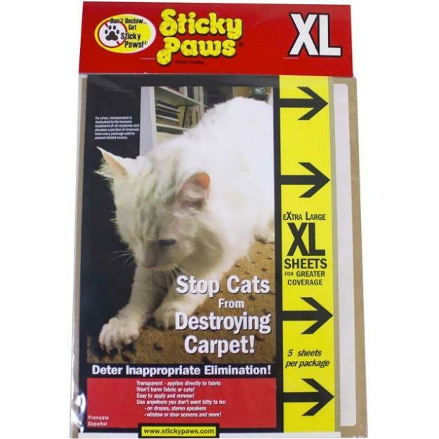 Pioneer Pet Cat 5 Pack - (9"L x 12"W) Pioneer Sticky Paws XL Sheets
