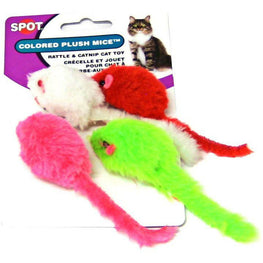 Spot Cat 4 Pack Spot Colored Plush Mice Cat Toys