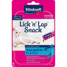 Vitakraft Cat 5 count VitaKraft Lick N Lap Snack Salmon Cat Treat