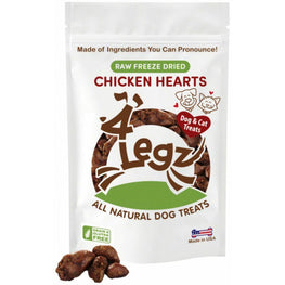 4Legz Dog 4 oz 4Legz Freeze Dried Chicken Hearts Dog Treats