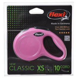 Flexi Dog Small - 16' Lead (Pets up to 26 lbs) Flexi New Classic Retractable Cord Leash - Pink