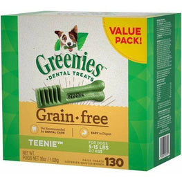 Greenies Dog 130 count Greenies Grain Free Teenie Dental Dog Treat