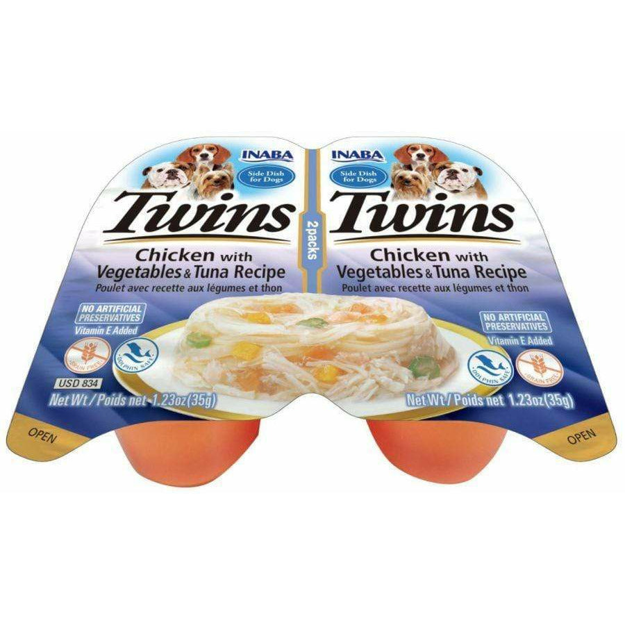 Inaba Dog 2 count Inaba Twins Chicken with Vegetables and Tuna Recipe Side Dish for Dogs