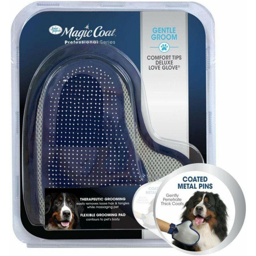 Four Paws Dog 1 count - (8" Long x 7.75" Wide) Magic Coat Professional Series Gentle Groom Comfort Tips Deluxe Love Glove