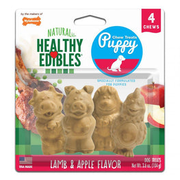 Nylabone Dog Nylabone Natural Healthy Edibles Puppy Chew Treats - Lamb & Apple Flavor
