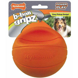 Nylabone Dog 1 count Nylabone Power Play B-Ball Grips Basketball Medium 4.5
