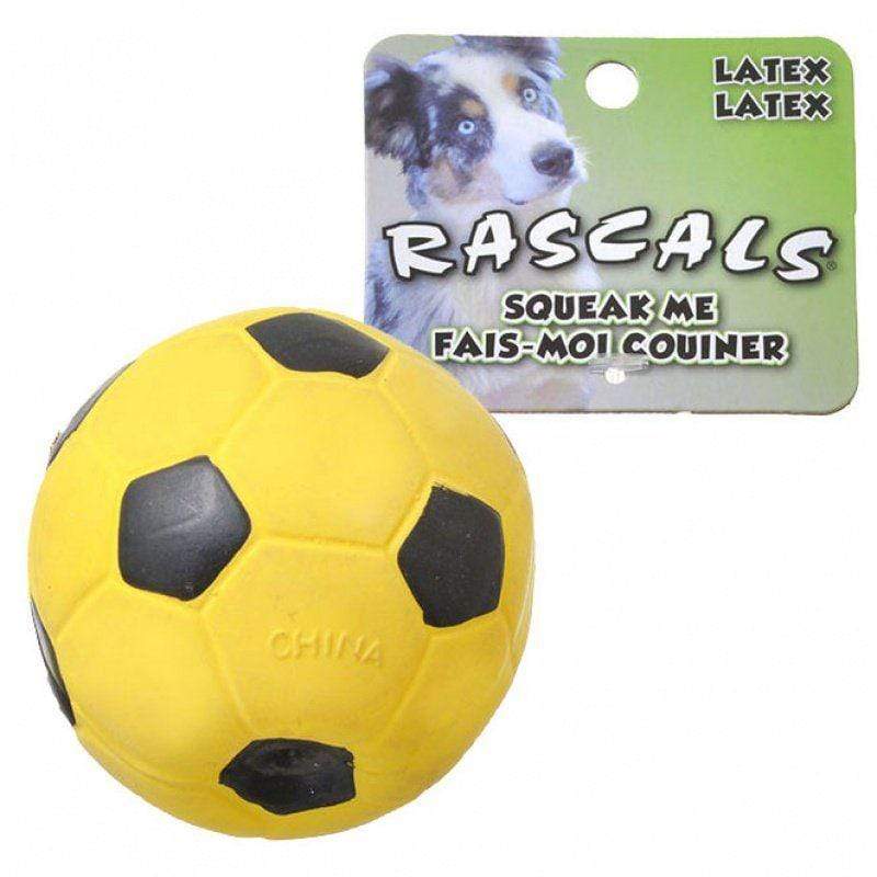 Coastal Pet Dog 3" Diameter Rascals Latex Soccer Ball for Dogs - Yellow