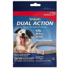 Sergeants Dog 1 count Sergeants Dual Action Flea and Tick Collar II for Dogs Neck Size 20.5