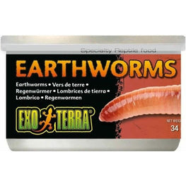 Exo-Terra Reptile 1.2 oz Exo Terra Canned Earthworms Specialty Reptile Food