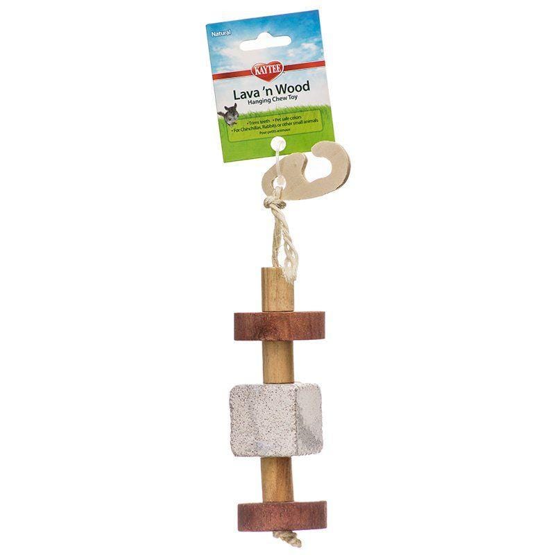 Kaytee Small Pet Hanging Chew Toy - (2" Diameter x 9.5" High) Kaytee Lava 'N Wood Hanging Chew Toy