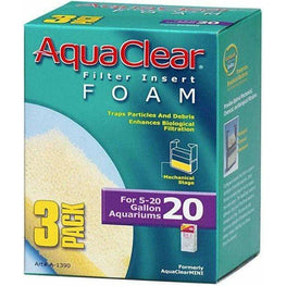 AquaClear Aquarium Size 20 - 3 count Aquaclear Filter Insert Foam