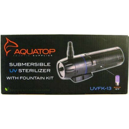 Aquatop Aquarium 13 Watts - 264 GPH (For Ponds up to 2,377 Gallons & Aquariums up to 75 Gallons) Aquatop Submersible Pond UV Filter with Fountain Kit