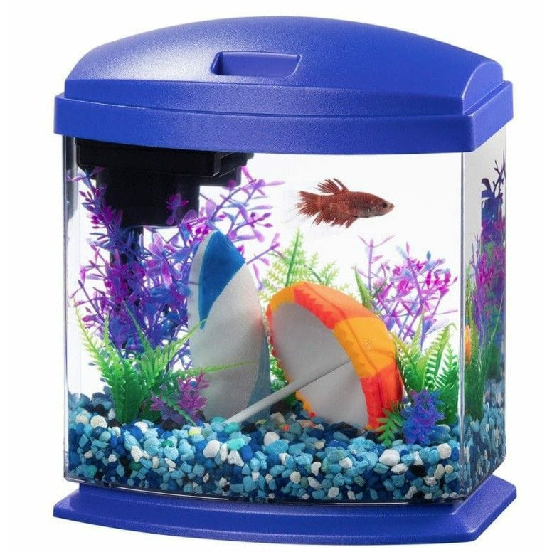 Aqueon Aquarium 1 gallon Aqueon LED MiniBow 1 SmartClean Aquarium Kit Blue