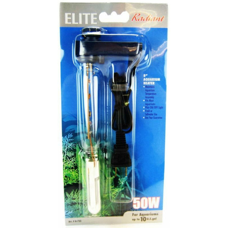 Elite Aquarium 50 Watts (8" Long) Elite Radiant Aquarium Heater