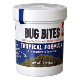 Fluval Aquarium Fluval Bug Bites Tropical Formula Granules for Medium-Large Fish