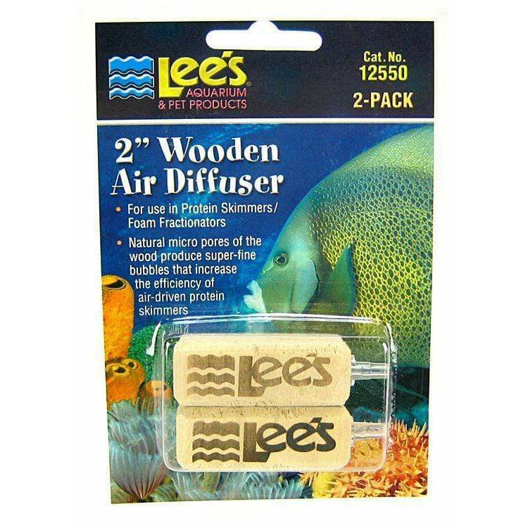 Lee's Aquarium 2" Long (2 Pack) Lees Wood Airstone Air Diffuser