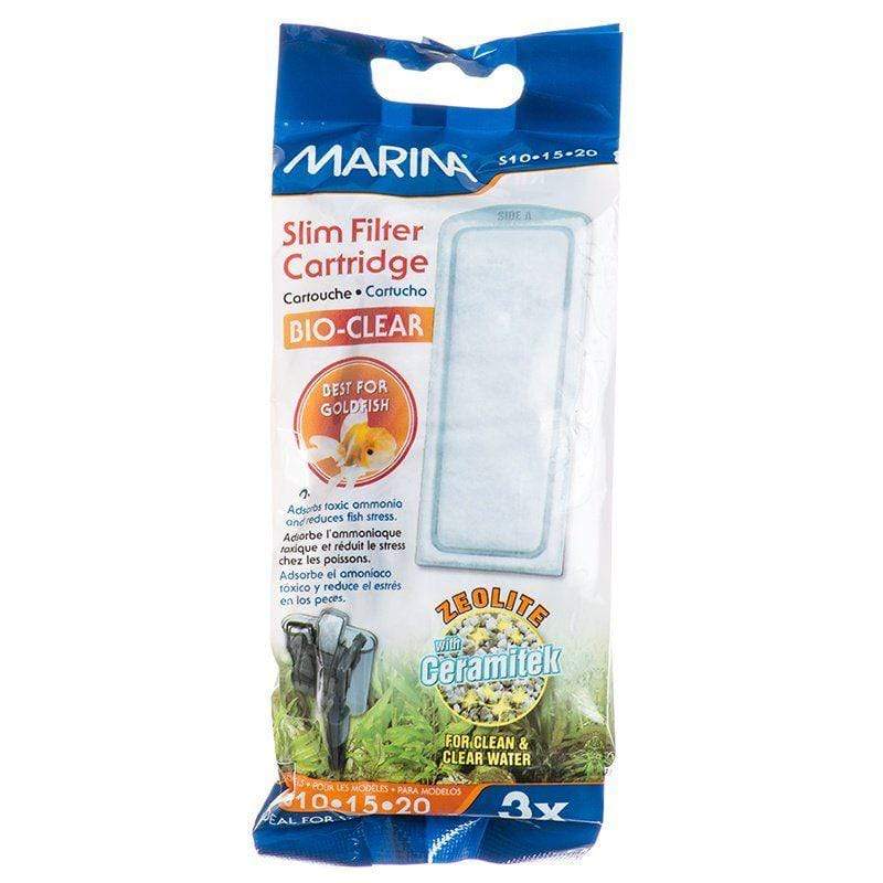 Marina Aquarium 3 Pack Marina Bio-Clear Zeolite Slim Power Filter Cartridge