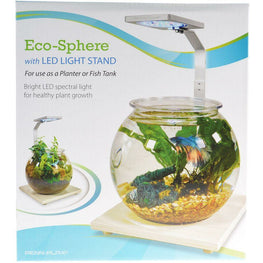 Penn Plax Aquarium 1.1 gallon Penn Plax Eco-Sphere Bowl with Plant-Grow LED Light