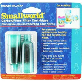 Penn Plax Aquarium 2 Pack Penn Plax Smallworld Carbon/Floss Filter Cartridges