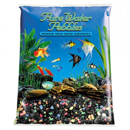 Pure Water Pebbles Aquarium 5 lbs (3.1-6.3 mm Grain) Pure Water Pebbles Aquarium Gravel - Black Beauty Pebble Mix