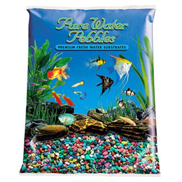 Pure Water Pebbles Aquarium 5 lbs (3.1-6.3 mm Grain) Pure Water Pebbles Aquarium Gravel - Rainbow