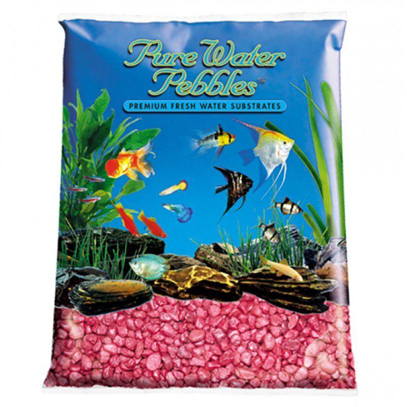 Pure Water Pebbles Aquarium 5 lbs (8.7-9.5 mm Grain) Pure Water Pebbles Aquarium Gravel - Red Frost