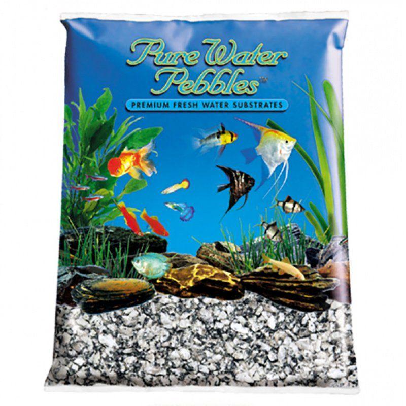 Pure Water Pebbles Aquarium 5 lbs (6.3-9.5 mm Grain) Pure Water Pebbles Aquarium Gravel - Silver Mist