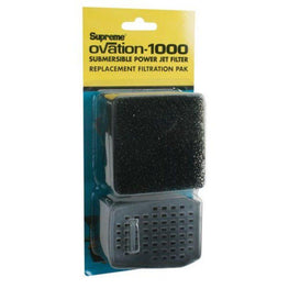 Supreme Aquarium Ovation 1000 Supreme Ovation Submersible Power Jet Filter Replacement Filtration Pack