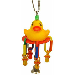 A&E Cage Company Bird 1 count AE Cage Company Happy Beaks Lucky Rubber Ducky Bird toy