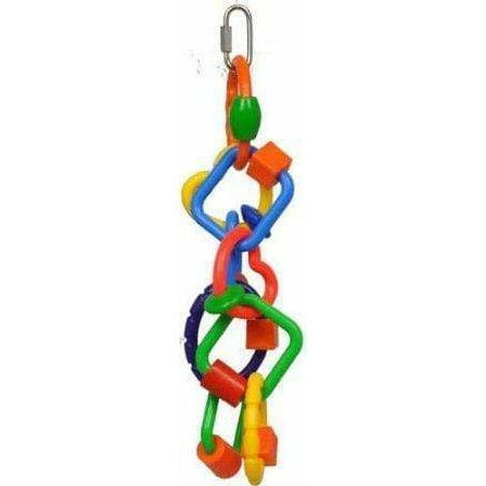 A&E Cage Company Bird 1 count AE Cage Company Happy Beaks Plastic Rings and Blocks Bird Toy