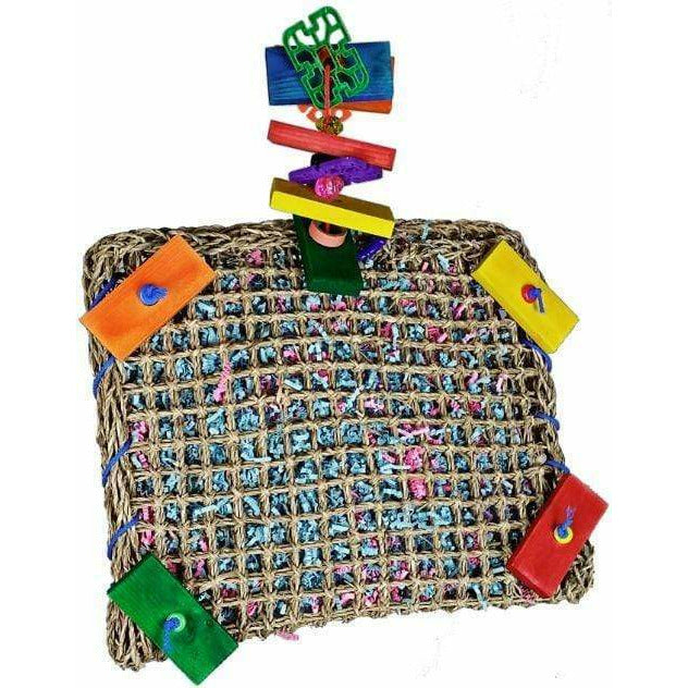 A&E Cage Company Bird 1 count AE Cage Company Happy Beaks Vine Mat Forage Pouch for Birds