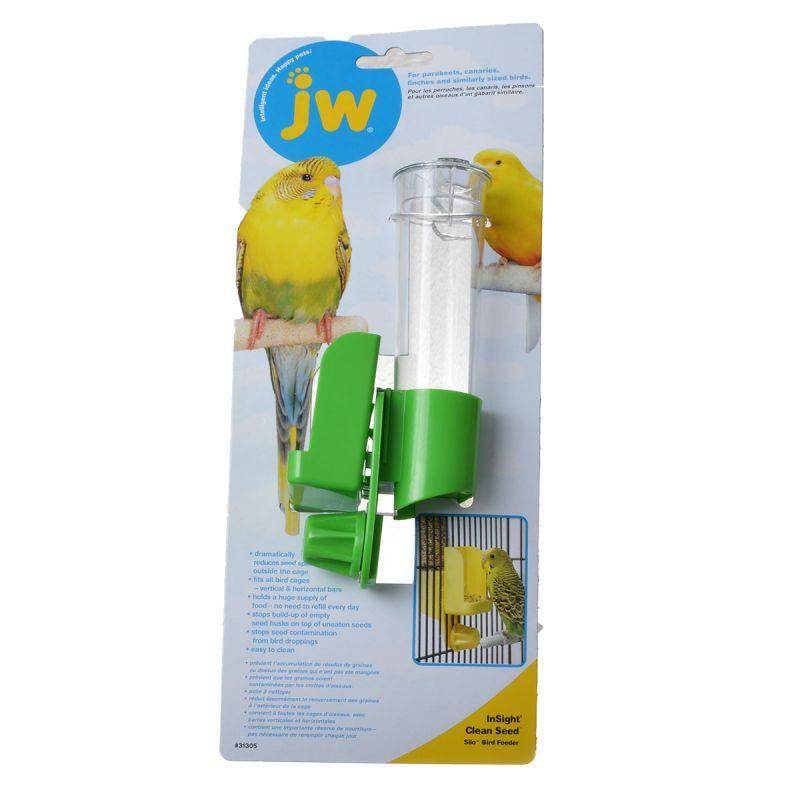 JW Pet Bird Regular - (2.25"W x 6.75"H) JW Insight Clean Seed Silo Bird Feeder