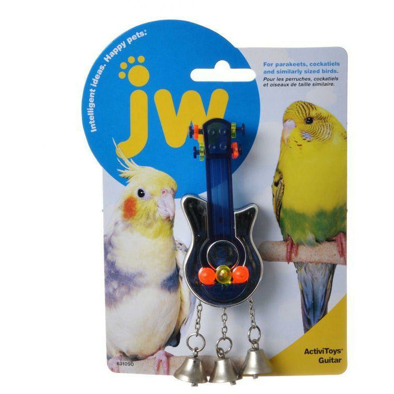 JW Pet Bird Guitar Bird Toy - 4" Long x 3" Wide JW Insight Guitar - Bird Toy