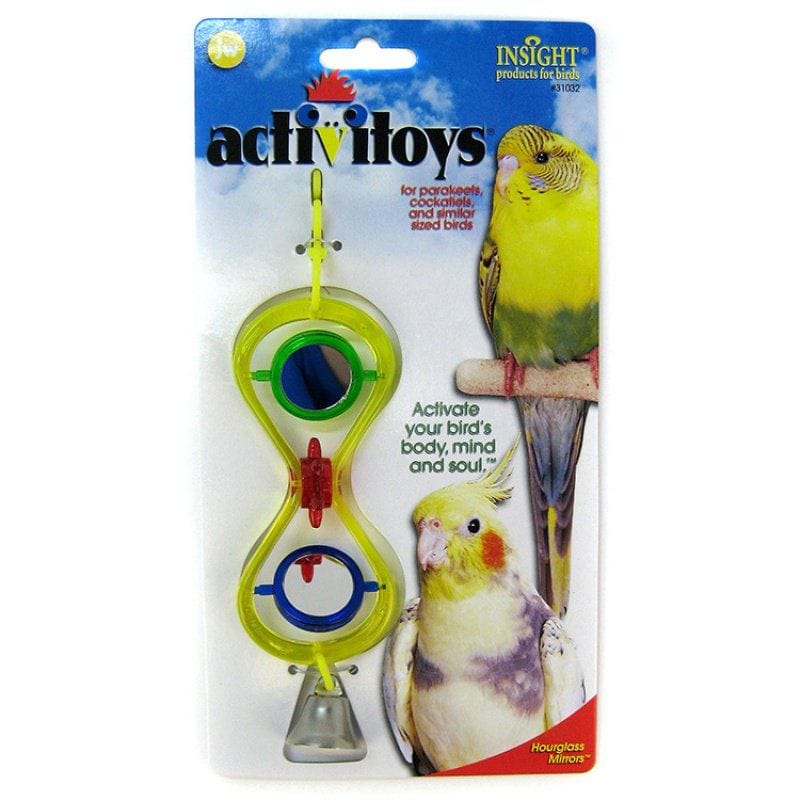 JW Pet Bird Hour Glass Mirrors Bird Toy JW Insight Hour Glass Mirrors Bird Toy